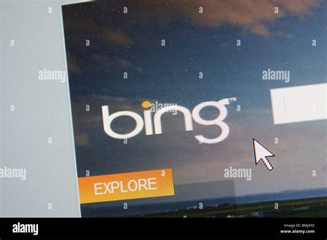 Bing Search Engine Computer Screen Shot Stock Photo Alamy