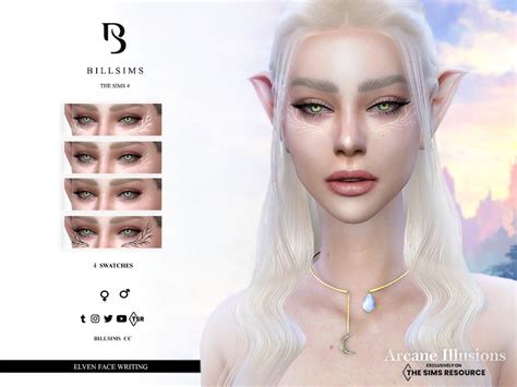 Arcane Illusions Elven Face Writing By Bill Sims At Tsr Sims 4 Updates
