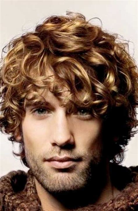Medium Curly Blonde Hairstyle For Men Long Curly Hair Men Curly Hair