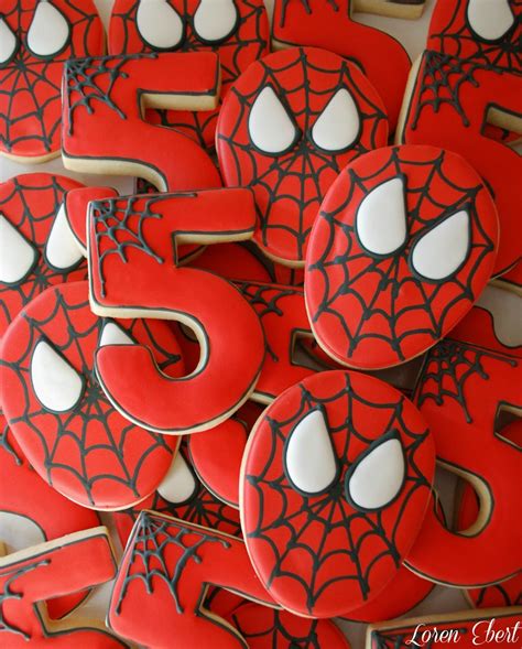 The Baking Sheet Spiderman Cookies Spiderman Cookies Superhero Cookies Spiderman Birthday