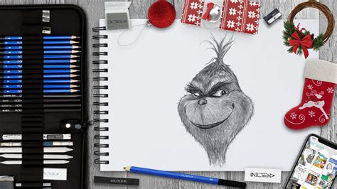 How To Draw The Grinch Face For Kids Howto Techno