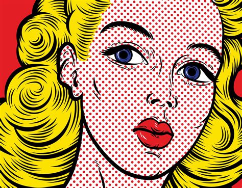 Pop Art Blond Woman Face Close Up ~ Illustrations ~ Creative Market