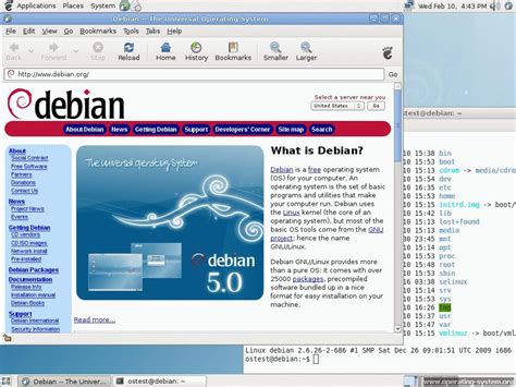 Operating System Screenshot Linux Debian Debian503 20