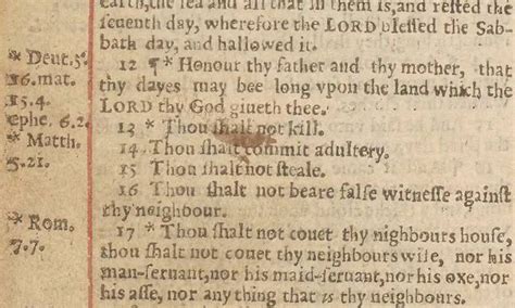 Rare Wicked Version Of Bible Which Encourages Adultery Has Been