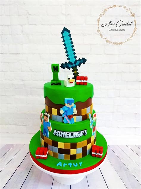 Minecraft Cake Cake By Ana Crachat Cake Designer Cakesdecor