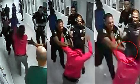 Pictured The Moment Officer Punched Disturbed 14 Year Old In The Face