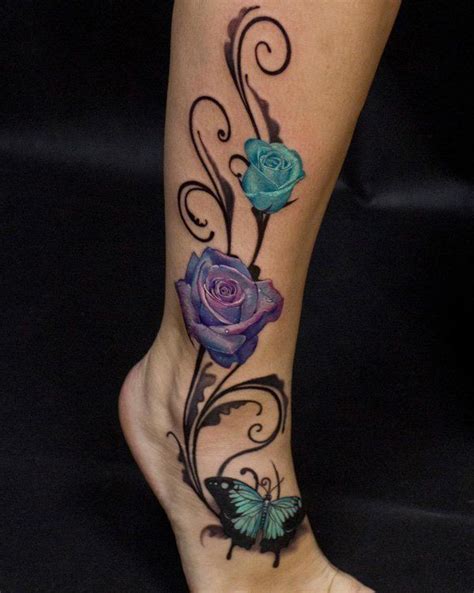 50 Amazing Calf Tattoos Cuded Leg Tattoos Rose And Butterfly Tattoo Leg Tattoos Women