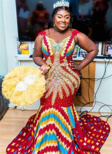Most Stunning Ghana Wedding Dress Kente Dress African Traditional