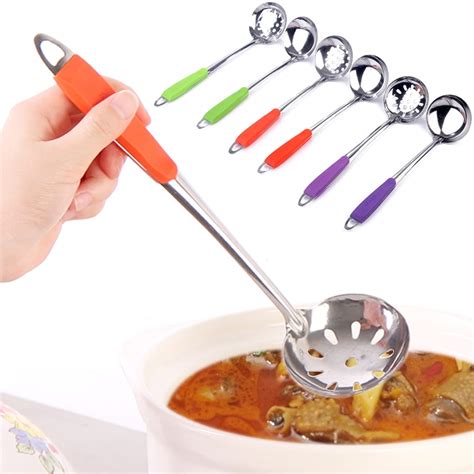You can use it in all directions and make the tastiest dishes with it! Stainless Steel Colander Soup Spoon Long Handle Spoon ...