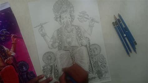 Sketch Lalbaugcha Raja लालबागचा राजा Lalbaugcharaja Festival Mumbai Youtube