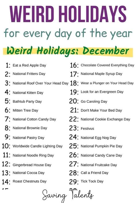 Strange Quirky And Weird Holidays Calendar You Never Knew Existed