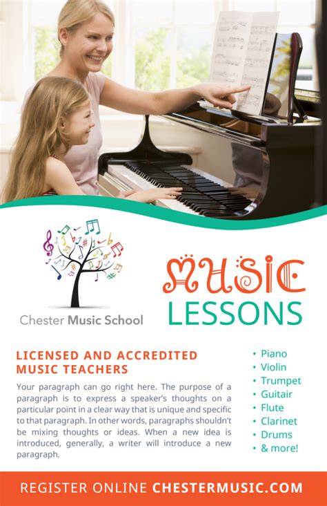 Music lesson flyer dolunai from music lesson flyer template , image source: Fun Music Lesson Flyer Template | MyCreativeShop