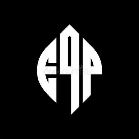 Eqp Circle Letter Logo Design With Circle And Ellipse Shape Eqp