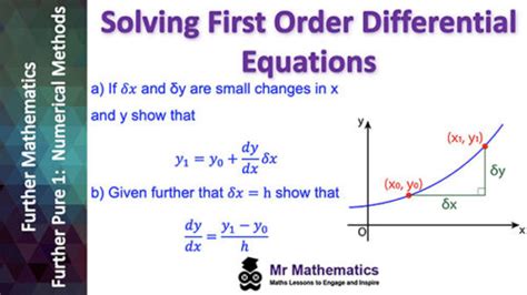 Eulers Method For Solving First Order Differential Equations Mr