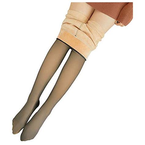 Flawless Legs Fake Translucent Warm Fleece Pantyhose Thick Women Winter
