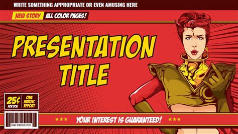 Comic Free Presentation Theme Template Video Games And Technology