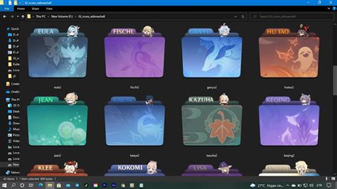 Genshin Themed Folder Icons For Your Pc And Tutorials How To Change It On