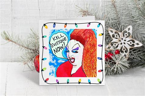 Babs Johnson Christmas Cards Set Of 10 Kill Everyone Now Divine Dawn