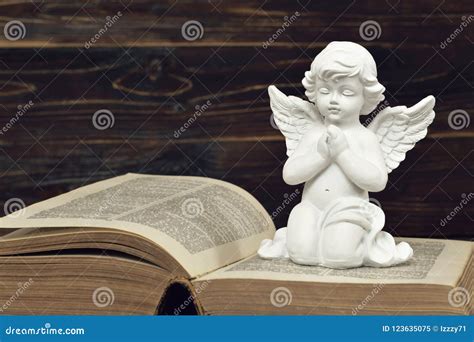 Angel Kneeling And Praying Stock Image Image Of Angel 123635075