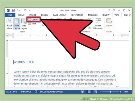 It's also possible that you would like your slides presented just in case you need a little more explaining, keep reading. 3 Ways to Convert Word to PowerPoint - wikiHow