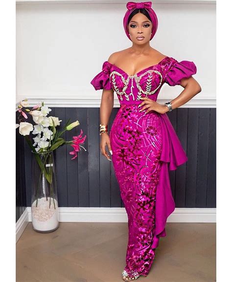 Toke Makinwa Tokemakinwa Instagram Profile Picpanzee Nigerian Lace Styles Dress Nigerian