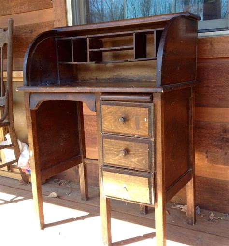 These plans help you build a 34 inch tall child sized roll top desk. Antique Childs Roll Top Desk | Roll top desk, Desk