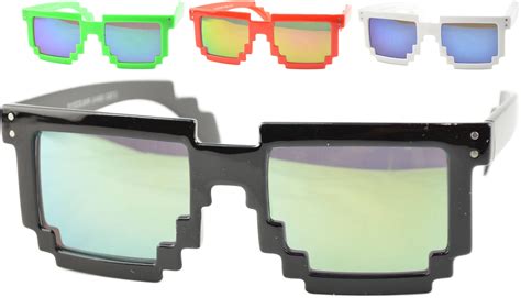Mirrored Pixel Geek Sunglasses 12pcs Ea