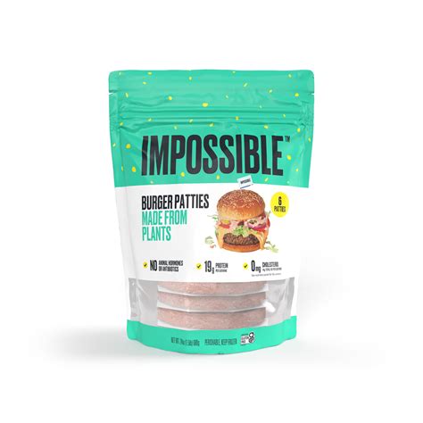impossible foods plant based burger patties