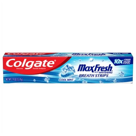 Colgate Max Fresh Travel Size Toothpaste With Mini Breath Strips Cool