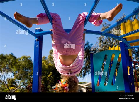 Female Child Hanging Upside Down Hi Res Stock Photography And Images