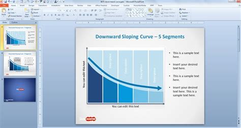 Free Downward Sloping Curve Template For PowerPoint Presentation Slides