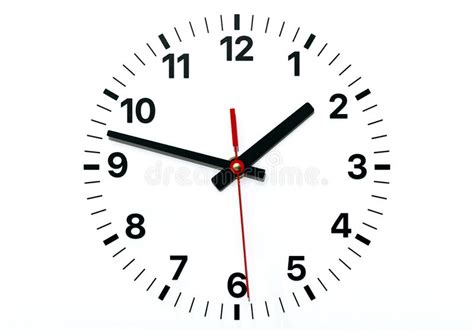 Wall Clock Face With Hour Minute And Second Hands Stock Illustration
