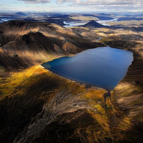 “landmannalaugars Volcanic Landscape Iceland In Afternoon Light From