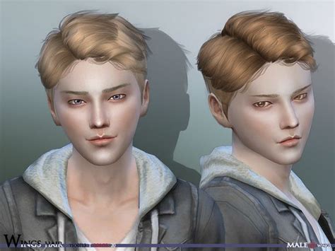 Wingssims Wings Sims4 Hair Tos0713 Male V2 Sims 4 Hair Male Sims