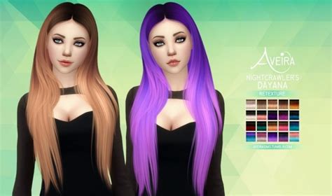 Nightcrawlers Dayana Hair Retexture At Aveira Sims 4 Sims 4 Updates