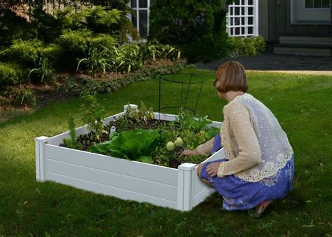 White Vinyl Raised Garden Bed 2 Pack Free Shipping 670852111812