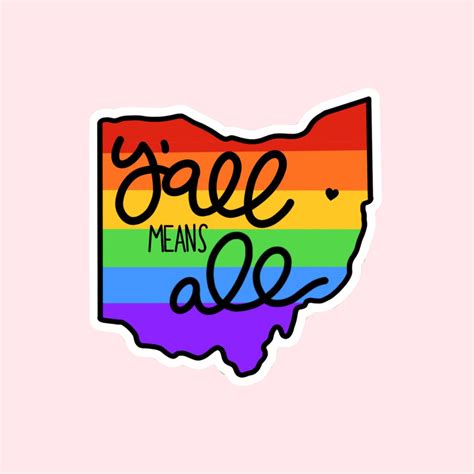 Ohio Yall Means All Pride Ohio State Gay Pride Flag Etsy Uk