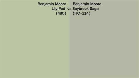 Benjamin Moore Lily Pad Vs Saybrook Sage Side By Side Comparison