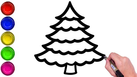 How To Draw A Christmas Tree For Kids