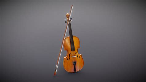 violin download free 3d model by dailyart d art [482f981] sketchfab