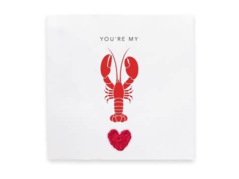 Youre My Lobster Valentines Day Card For Her Funny Etsy