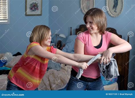 Fighting Sisters Stock Image Image Of Hair Female Person 9037159