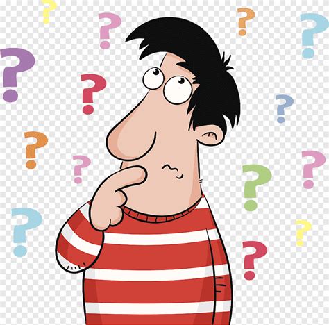 A Cartoon Illustration Is Confused By A Pile Of Questions Confused Person Puzzled Png Pngegg