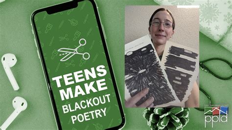 Teens Make Blackout Poetry Youtube