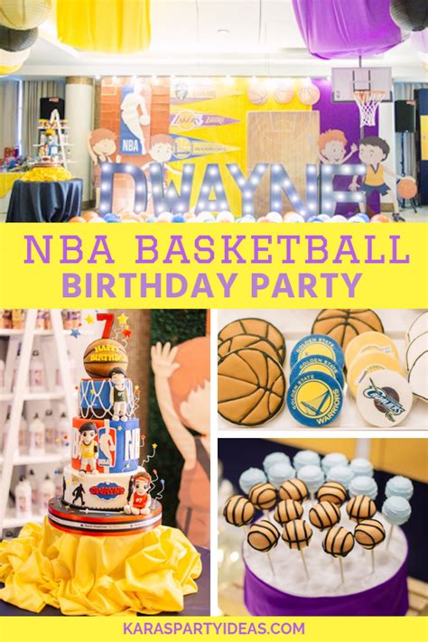 Karas Party Ideas Nba Basketball Birthday Party Karas Party Ideas