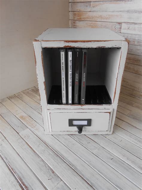 Wood Cd Storage Cd Organizer 10 Cd Storage Box Music