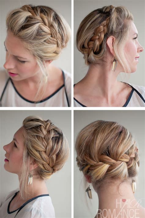 new stylish french crown braid beautiful braided updo hairstyles weekly