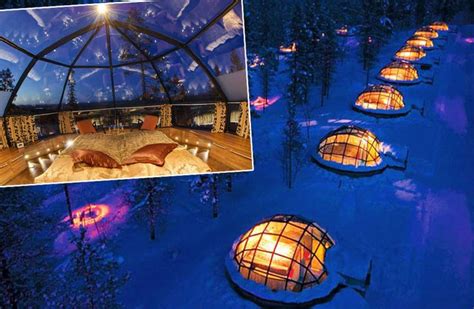 Northern Lights Glass Igloo Hotels In Finland Glass Igloo Hotel