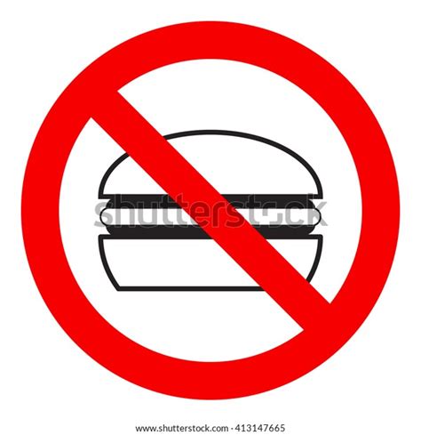 No Food Allowed Symbol Isolated On Stock Vector Royalty Free 413147665