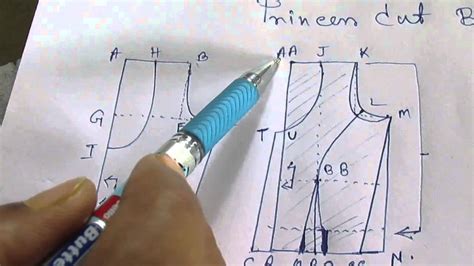princess cut blouse measurement drafting pattern layout cutting stitching part 2 of 10 hindi
